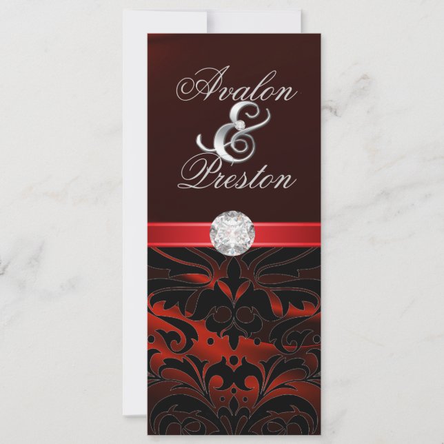 Rote Silk Einladung (Vorderseite)