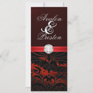 Rote Silk Einladung