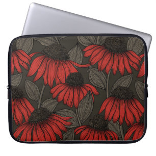 Rote Sitzmöbel in Braun Laptopschutzhülle