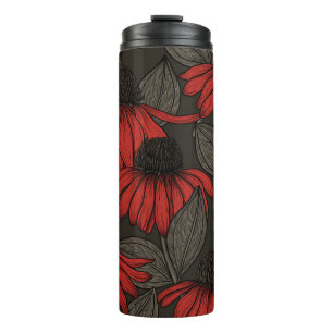 Rote Sitzmöbel in Braun Thermosbecher