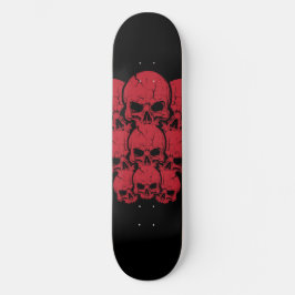 Rote Skulls Skateboard