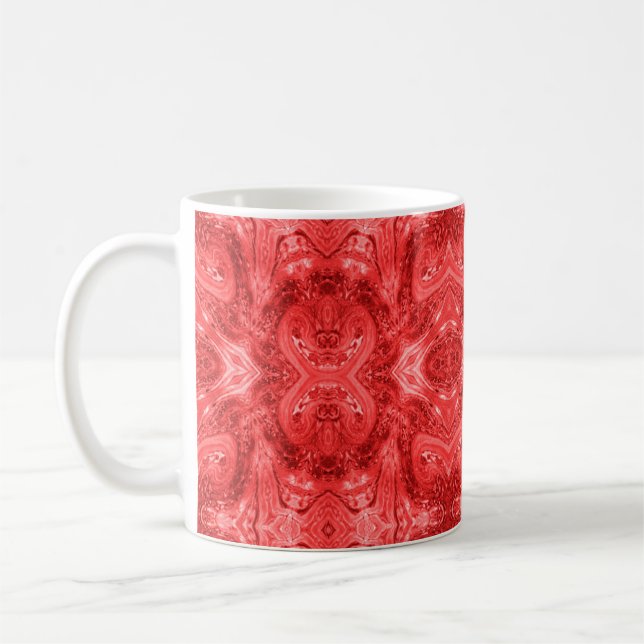 Rote Skulptur abstrakt moderne Kunst Kaffeetasse (Links)