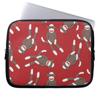 Rote Socken-Affe-Elektronik-Tasche Laptopschutzhülle