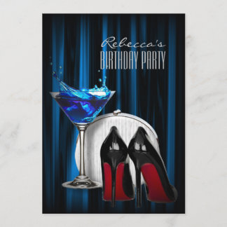 Rote Sohle Stiletto Girina Martini Cocktail Party Einladung