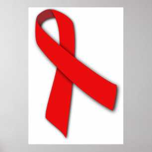 Rote Solidarnosc-Band der Menschen, die mit AIDS l Poster