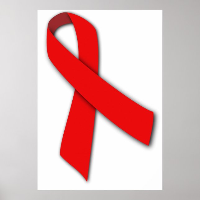 Rote Solidarnosc-Band der Menschen, die mit AIDS l Poster (Vorne)