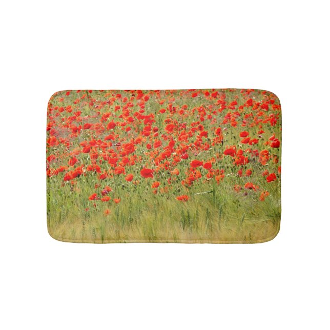 rote Sommerblume Badematte (Vorderseite)