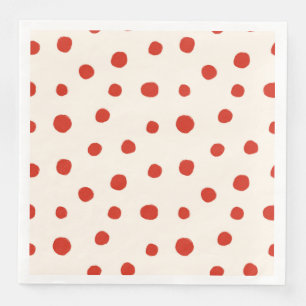 Rote Sommerpunkte Serviette