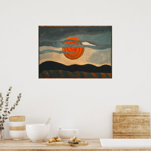 Rote Sonne Arthur Dove Poster