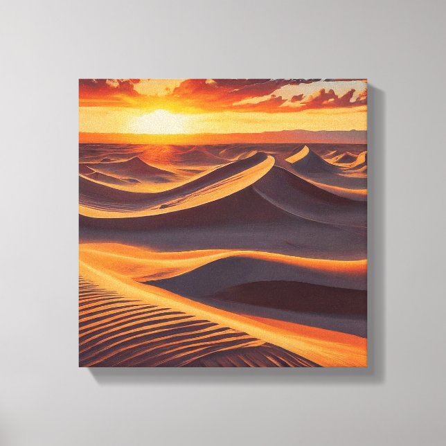 Rote Sonne in dessert Leinwand Poster (Vorderseite)