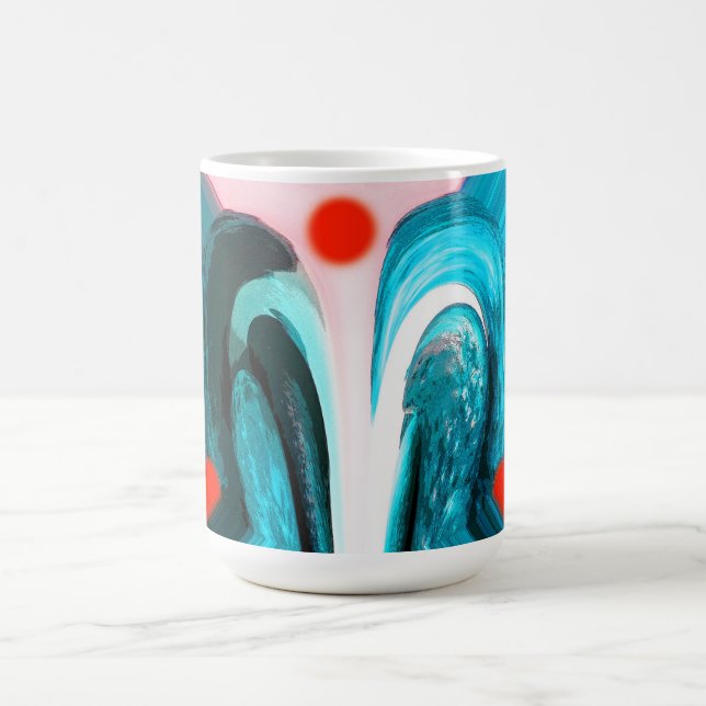 Rote Sonne Kaffeetasse (Mittel)