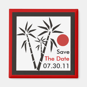 Rote Sonne Save The Date Magnete