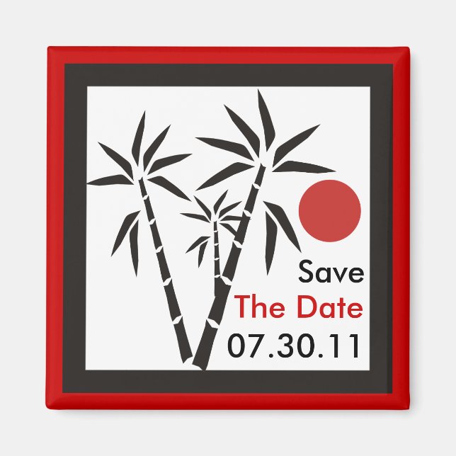 Rote Sonne Save The Date Magnete (Vorne)