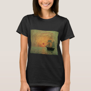 Rote Sonne von Maxime Maufra, Vintage Impressionis T-Shirt