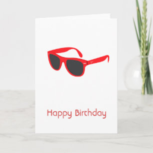 Rote Sonnenbrille Happy Birthday Card Karte