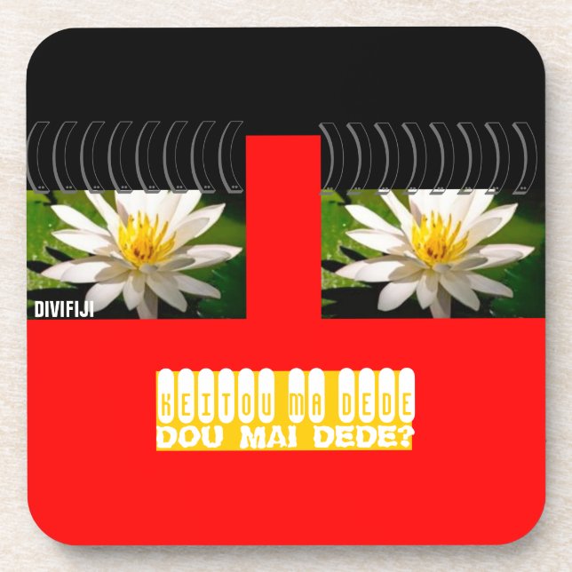 Rote Spaß-Untersetzer Getränkeuntersetzer (Vorderseite)