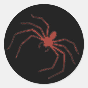 Rote Spinne Runder Aufkleber