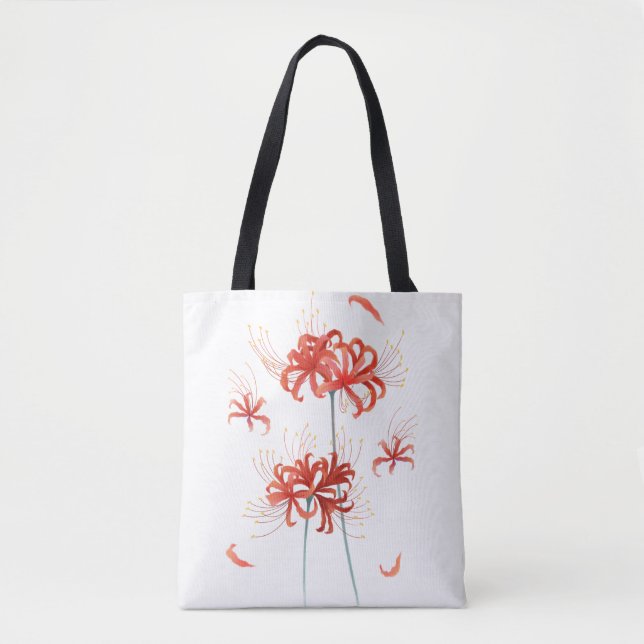 Rote Spinnenlilie' Botanische Kunst (Vorderseite)