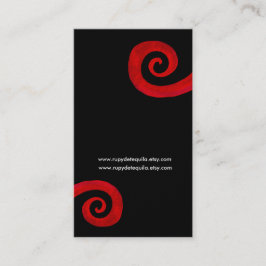 Rote Spirale bedrückte handgefertigte Visitenkarte