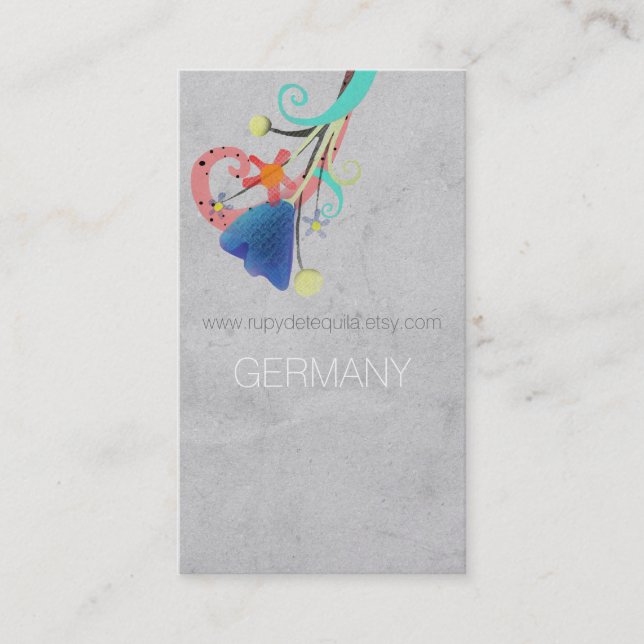 Rote Spirale Not leidende handgefertigte Visitenka Visitenkarte (Vorderseite)