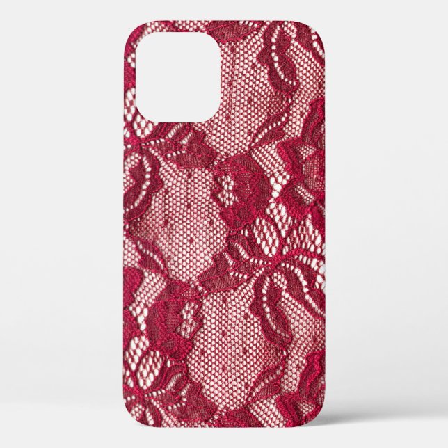 Rote Spitze: elastischer Jacquardtextil. Case-Mate iPhone Hülle (Rückseite)