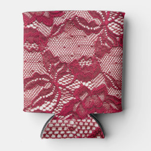 Rote Spitze: elastischer Jacquardtextil. Dosenkühler