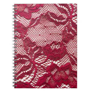 Rote Spitze: elastischer Jacquardtextil. Notizblock