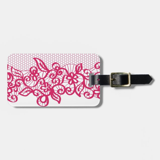 Rote Spitze Gepäckanhänger (Vorderseite horizontal)
