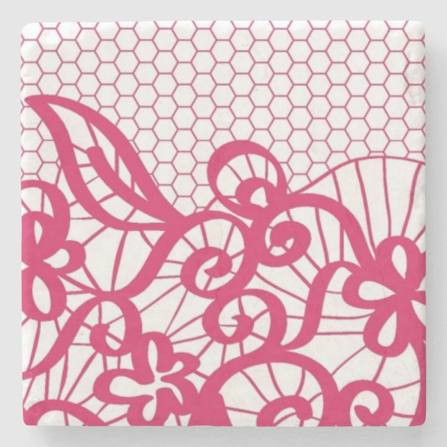 Rote Spitze Steinuntersetzer (Vorderseite)