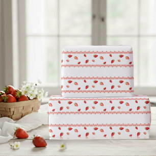 Rote Spitzen-Beere Erster Geburtstag Geschenkpapier