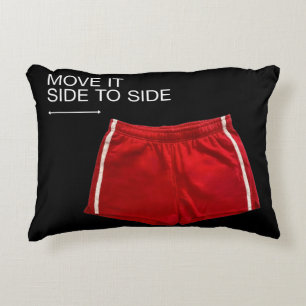 Rote Sportshorts 'Move It Side To Side' Dekokissen