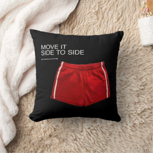 Rote Sportshorts 'Move It Side To Side' Kissen