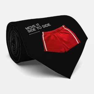 Rote Sportshorts 'Move It Side To Side' Krawatte