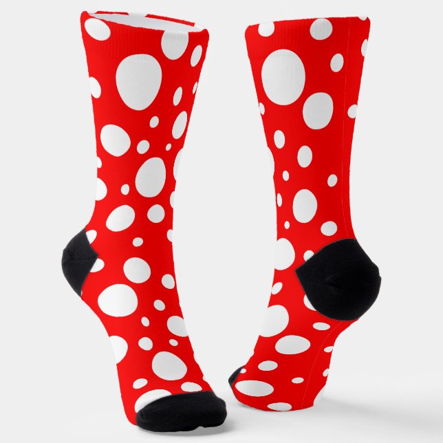 Rote Spots Crew Socken (Gewinkelt)