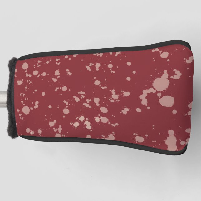 Rote Spritzer Golf Headcover (Vorderseite)