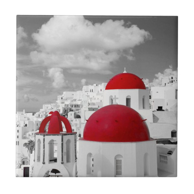 Rote Stadt Fliese (Vorderseite)