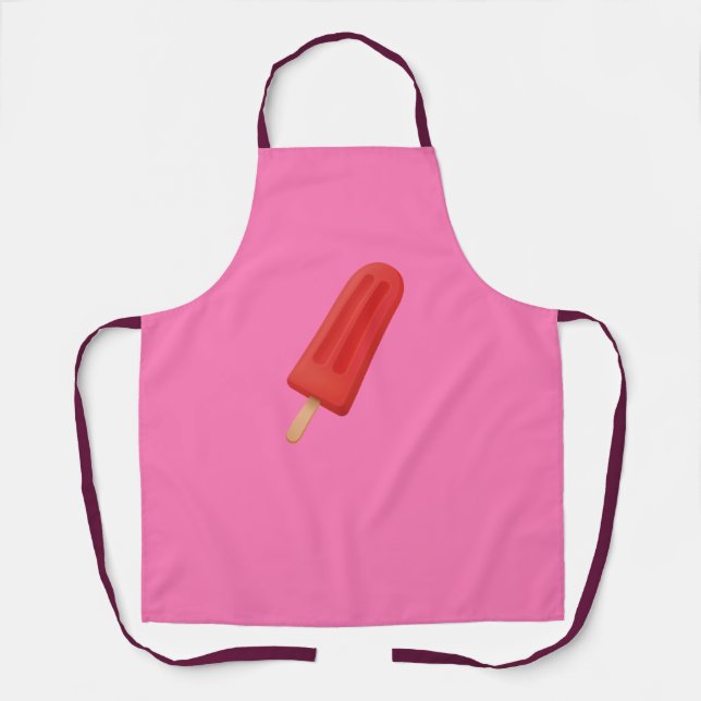 Rote Stange Eiscreme Schürze (Vorderseite)