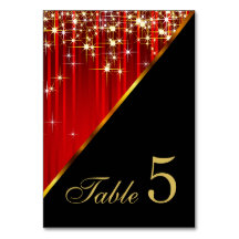 Rote Star-Lichter - Tischnummer