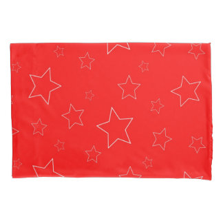 Rote Stars Pillowcase Kissenbezug