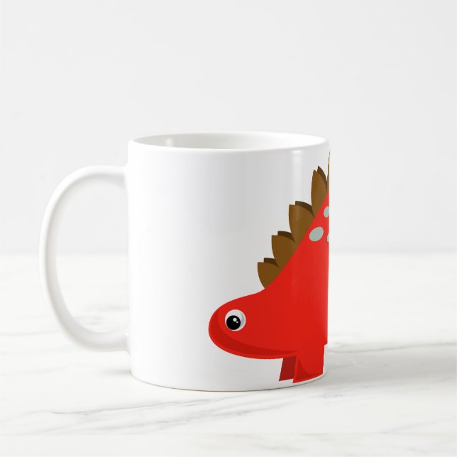 Rote Stegosaurus-Tasse Tasse (Links)