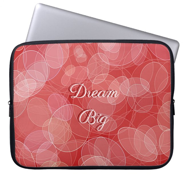 Rote Steigungsbeschaffenheit Bokeh Art Laptopschutzhülle (Vorderseite)