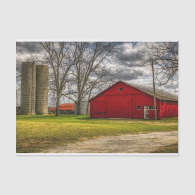Rote Steine und Silos in Georgien spritzen Seidenpapier (Vorderseite)