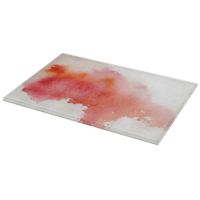 Rote Stelle, abstraktes handgemaltes des Schneidebrett (Ecke)