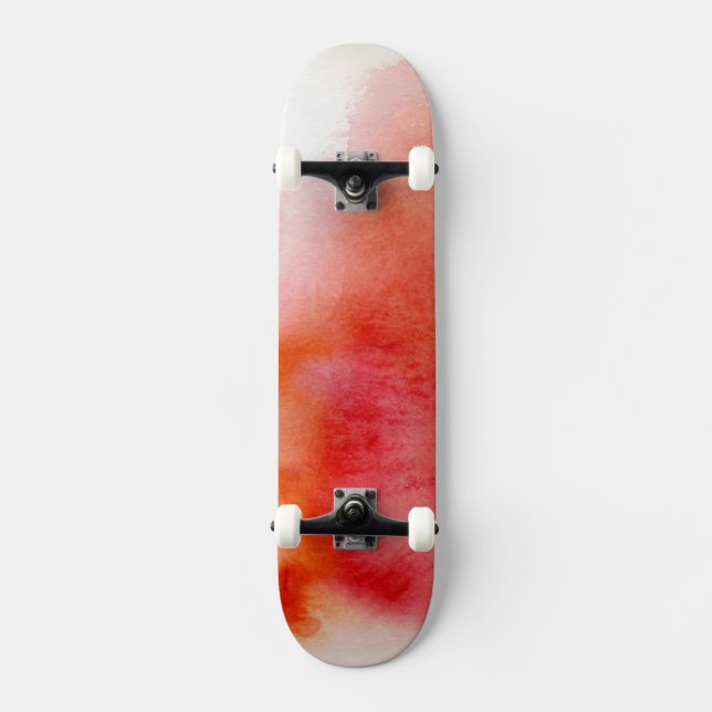 Rote Stelle, abstraktes handgemaltes des Skateboard (Vorderseite)