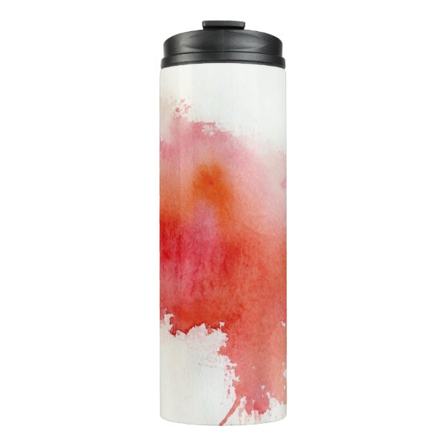 Rote Stelle, abstraktes handgemaltes des Thermosbecher (Vorderseite)