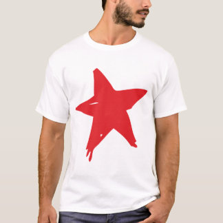 Rote Stern-Mann-Shirts T-Shirt