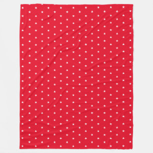 Rote Sterne Fleecedecke