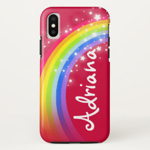 Rote Sterne in der personalisierten Telefonzelle iPhone X Hülle