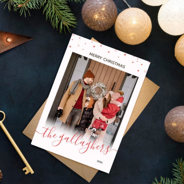 Rote Sterne Name in Script Weihnachten Foto (Von Creator hochgeladen)