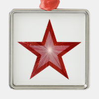 Rote Sterne-Ornament weiß